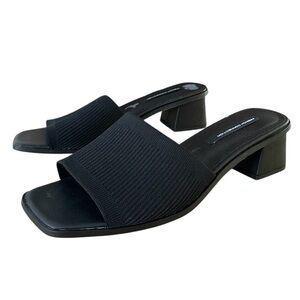 French Connection Sketch Flyknit Black Slip On Sandal Mule  Women’s 11 Casual